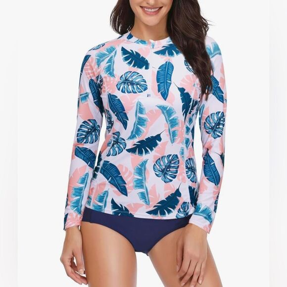 Daci 2 Piece Rash Long Sleeve Swimsuit UPF 50 XXSmall - Picture 1 of 11